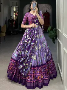 Aika Printed Ready to Wear Lehenga & Unstitched Blouse With Dupatta