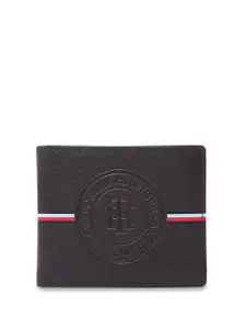 Tommy Hilfiger Men Textured Leather Two Fold Wallet