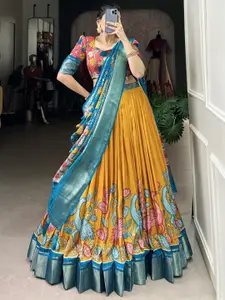 Aika Printed Ready to Wear Lehenga & Unstitched Blouse With Dupatta