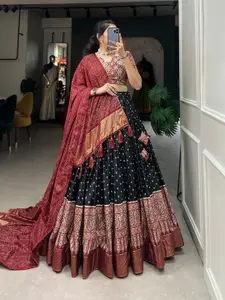 Aika Printed Ready to Wear Lehenga & Unstitched Blouse With Dupatta