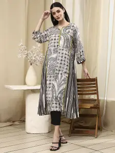 Biba Women Ethnic Motifs Printed Daily Straight Kurta