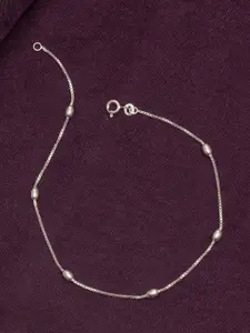LeCalla 925 Sterling Silver-Plated Anklet