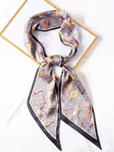 QUECY Women Printed Silk Scarf