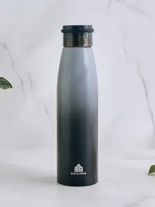 Home Centre Black & Grey Stainless Steel Water Bottle 800ml