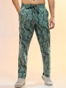 Technosport Men Printed Straight Fit  Sports Cargo Trackpants with TS LYTRA