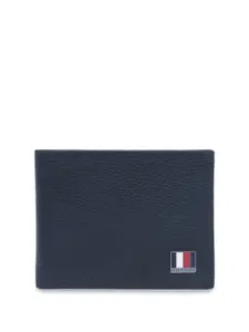 Tommy Hilfiger Men Textured Leather Two Fold Wallet