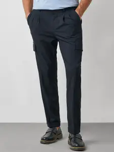 Red Flame Men Relaxed Tapered Fit Cargos Trousers