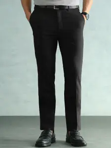 Arrow Men Solid Slim Fit Elasticated Waistband Trousers