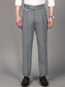 British Club Men Comfort Pleated Mid-Rise Trousers