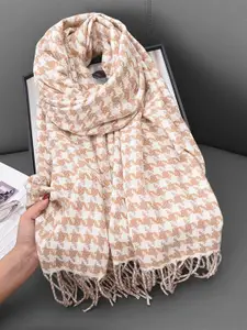 QUECY Women Printed Scarf With Tasselled