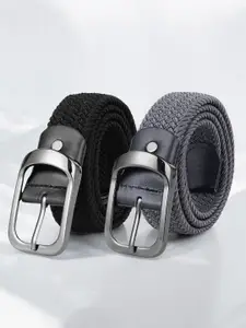 CRUSSET Men Set of 2 Braided Belts