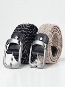 CRUSSET Men Set of2 Braided Belt