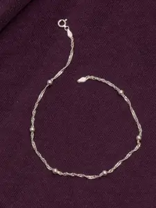 LeCalla 925 Sterling Silver-Plated Anklet