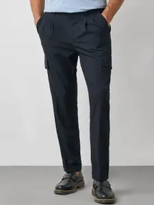 Red Flame Men Relaxed Tapered Fit Mid-Rise Cargos Trousers