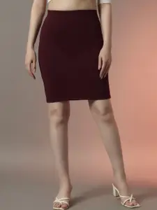 Trend Arrest A-Line Above Knee Length Fitted Skirt