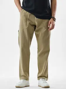 Snitch Men Baggy Fit Mid-Rise Wide-Leg Cotton Jeans