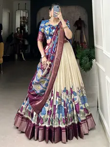 Aika Printed Ready to Wear Lehenga & Unstitched Blouse With Dupatta
