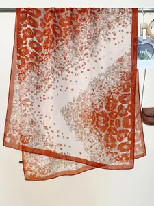 QUECY Women Printed Silk Scarves