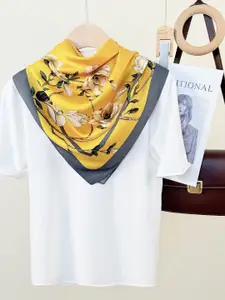 QUECY Women Floral Printed Scarf