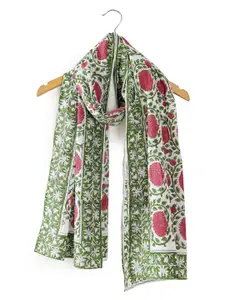 Ravaiyaa Women Printed Scarf with Printed Border