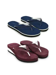 TWO SOFT Women Pack of 2 Thong Flip-Flops