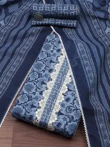 Biba Floral Printed Pure Cotton Unstitched Dress Material