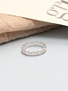 LeCalla 925 Sterling Silver-Plated  Celtic Knot Eternity Wedding Finger Ring