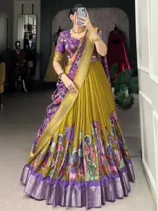 Aika Printed Ready to Wear Lehenga & Unstitched Blouse With Dupatta