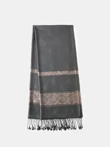 QUECY Women Self Design Scarf With Tasselled