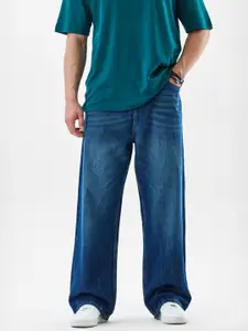 Snitch Men Mid-Rise Baggy Light Fade Jeans