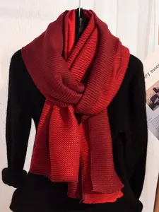 QUECY Women Self Design Wool Scarf