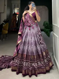 Aika Printed Ready to Wear Lehenga & Unstitched Blouse With Dupatta