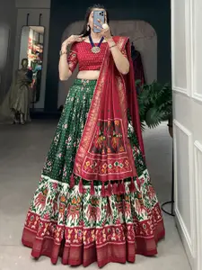 Aika Printed Ready to Wear Lehenga & Unstitched Blouse With Dupatta