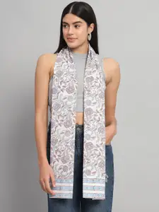Ravaiyaa Women Printed Scarf with Printed Border