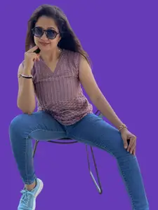 Bhanderi Fashion Women V-Neck Casual Top