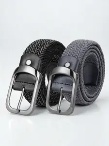 CRUSSET Men Braided Pack Of 2 Belt