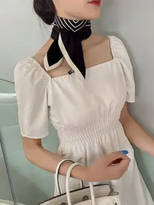 QUECY Women Printed Satin Scarf