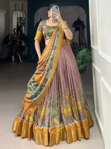 Aika Printed Ready to Wear Lehenga & Unstitched Blouse With Dupatta