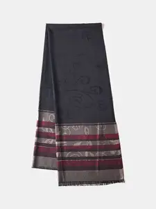 QUECY Women Printed Frayed Scarf