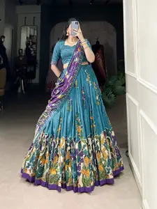 Aika Printed Ready to Wear Lehenga & Unstitched Blouse With Dupatta