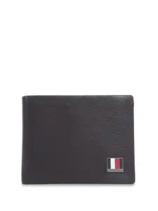Tommy Hilfiger Men Solid Leather Short Two Fold Wallet