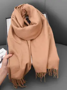 QUECY Women Scarf with Tasselled Border