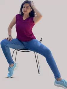 Bhanderi Fashion Women V-Neck Sleeveless Top