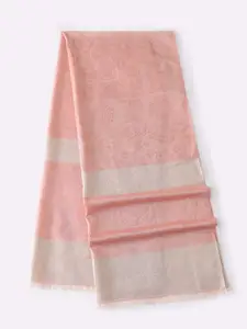 QUECY Women Ethnic Printed Frayed Border Scarf