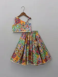BAESD Girls Printed Cotton Ready to Wear Lehenga & Choli