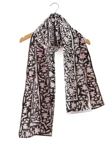 Ravaiyaa Women Hand Block Flower Printed Scarf