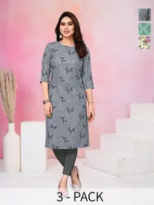 KETAKI FASHION Women Pack Of 3 Printed Kurta