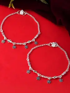 Anouk Stainless Steel Silver-Plated Anklet