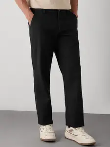 Red Flame Men Relaxed Fit Mid-Rise Casual Trousers