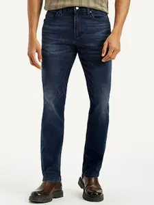 Levis Men Slim Fit Mid-Rise Light Fade Non Stretchable Jeans